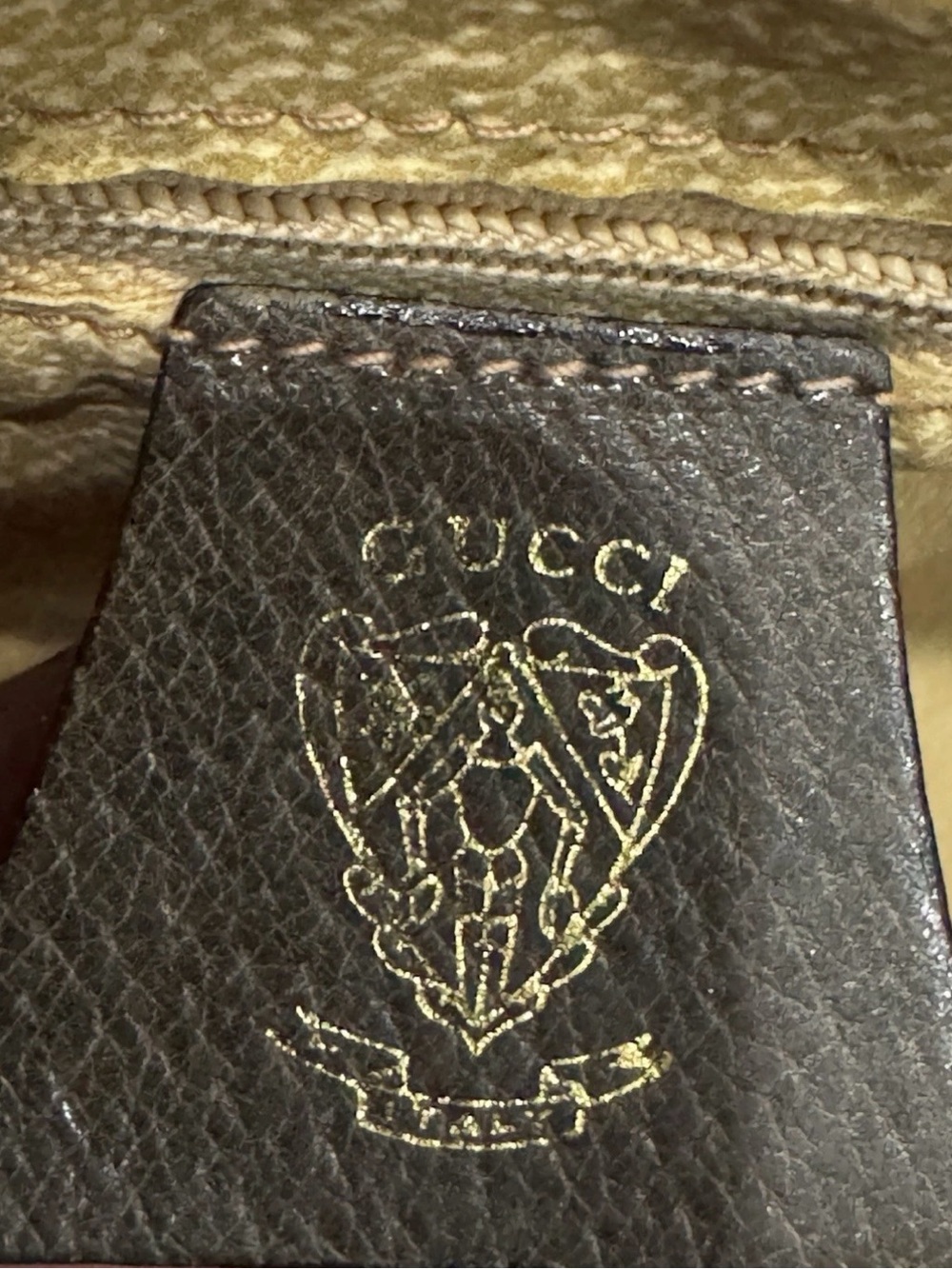 Vintage Gucci Beige & Brown GG Canvas Travel Duffel 40 - Picture 6 of 7